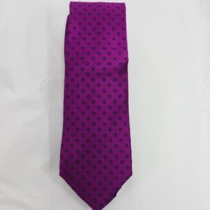 Tom James Purple Floral Silk Necktie Menswear Business‎ Fashion Elegant